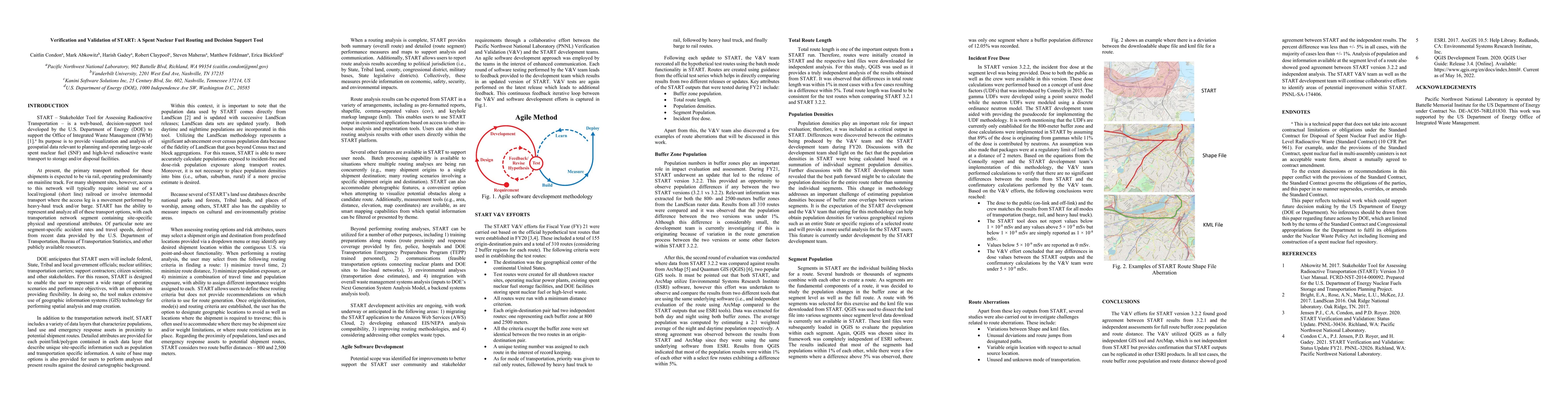 Thumbnail for Verification and Validation of START: A Spent Nuclear Fuel Routing and
  Decision Support Tool
