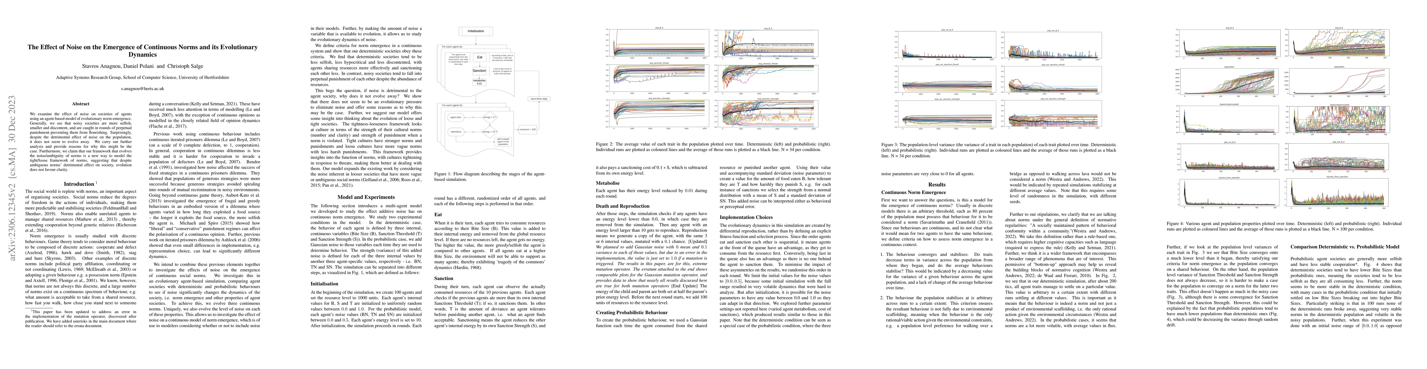 Thumbnail for The Effect of Noise on the Emergence of Continuous Norms and its
  Evolutionary Dynamics
