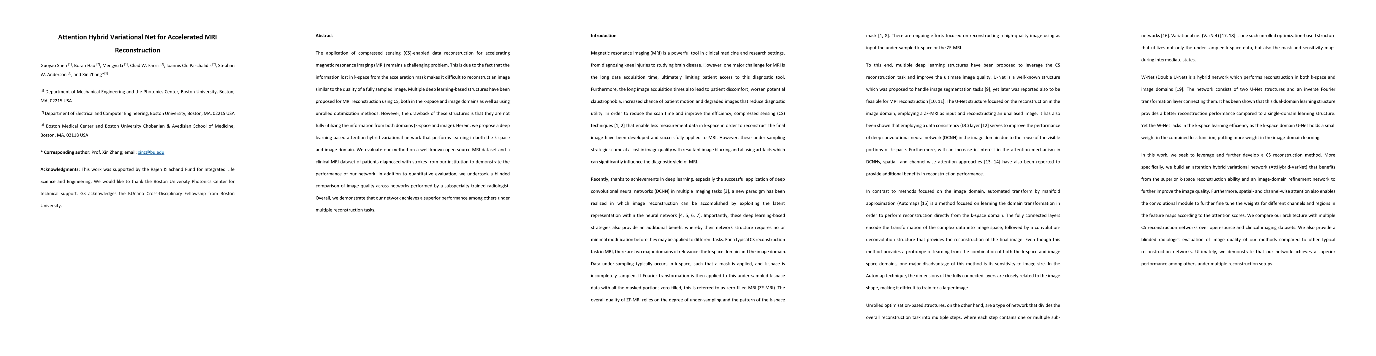 Thumbnail for Attention Hybrid Variational Net for Accelerated MRI Reconstruction