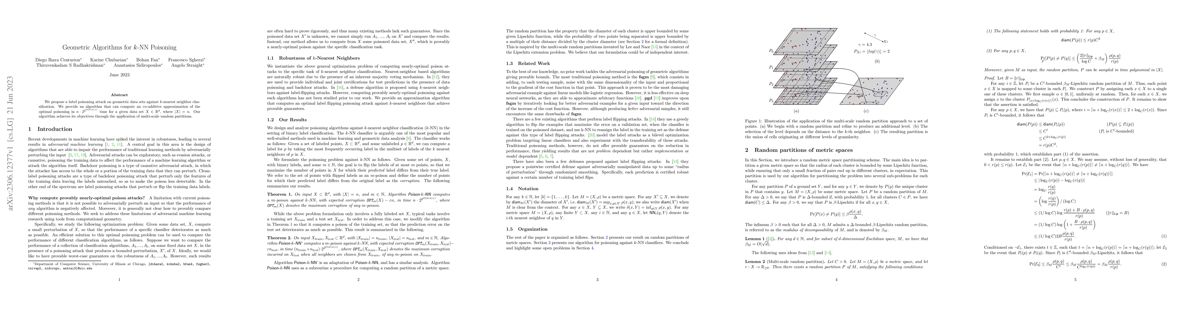 Thumbnail for Geometric Algorithms for $k$-NN Poisoning