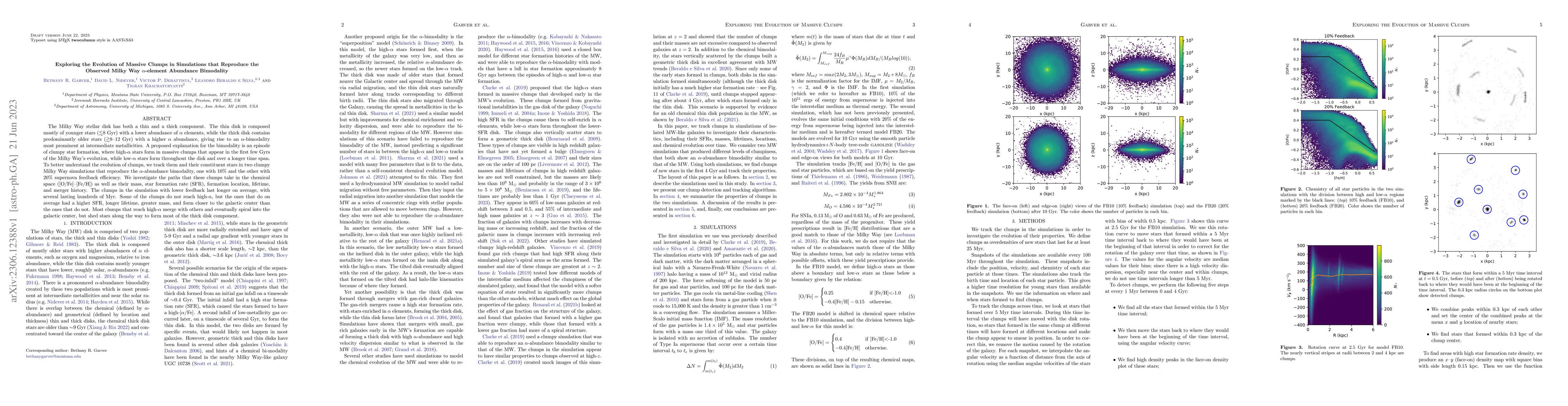 Thumbnail for Exploring the Evolution of Massive Clumps in Simulations that Reproduce
  the Observed Milky Way {\alpha}-element Abundance Bimodality