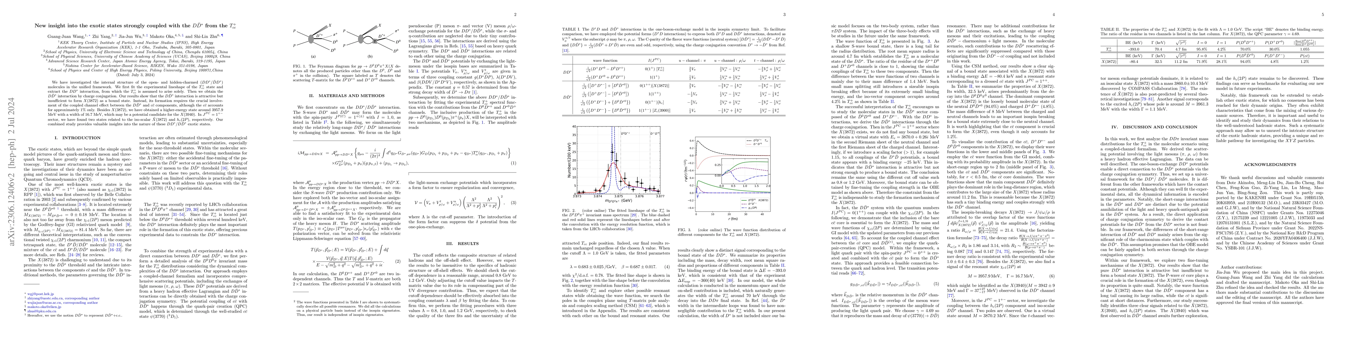 Thumbnail for New insight into the exotic states strongly coupled with the
  $D\bar{D}^*$ from the $T^+_{cc}$
