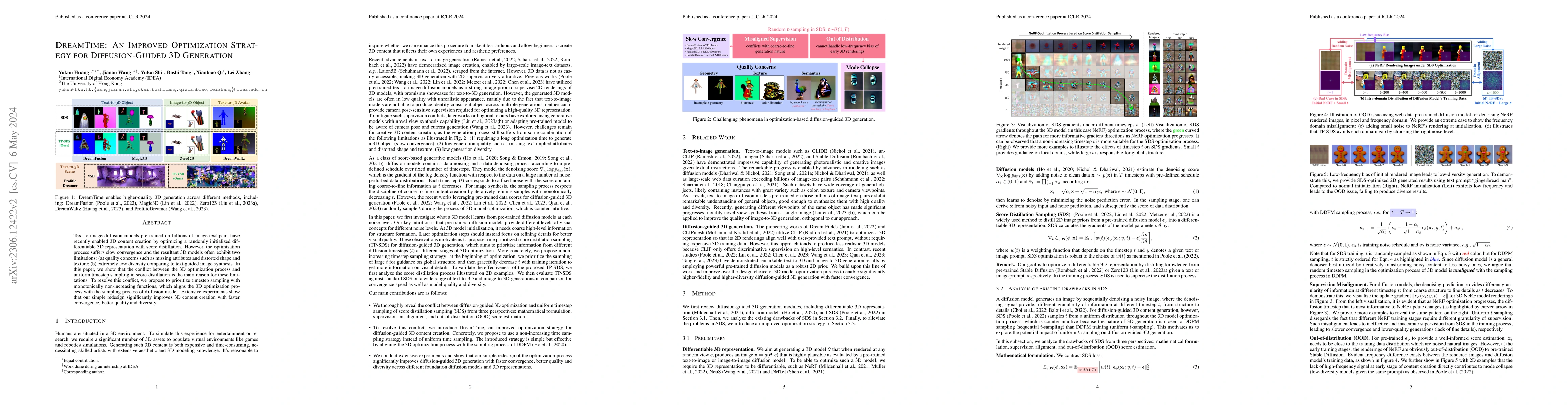 Thumbnail for DreamTime: An Improved Optimization Strategy for Diffusion-Guided 3D
  Generation