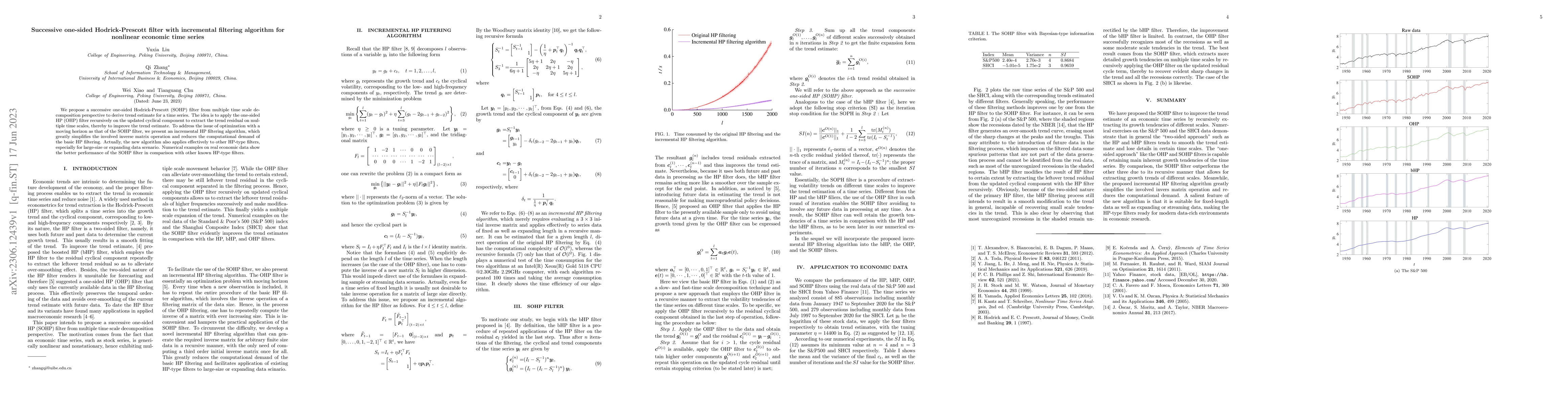 Thumbnail for Successive one-sided Hodrick-Prescott filter with incremental filtering
  algorithm for nonlinear economic time series