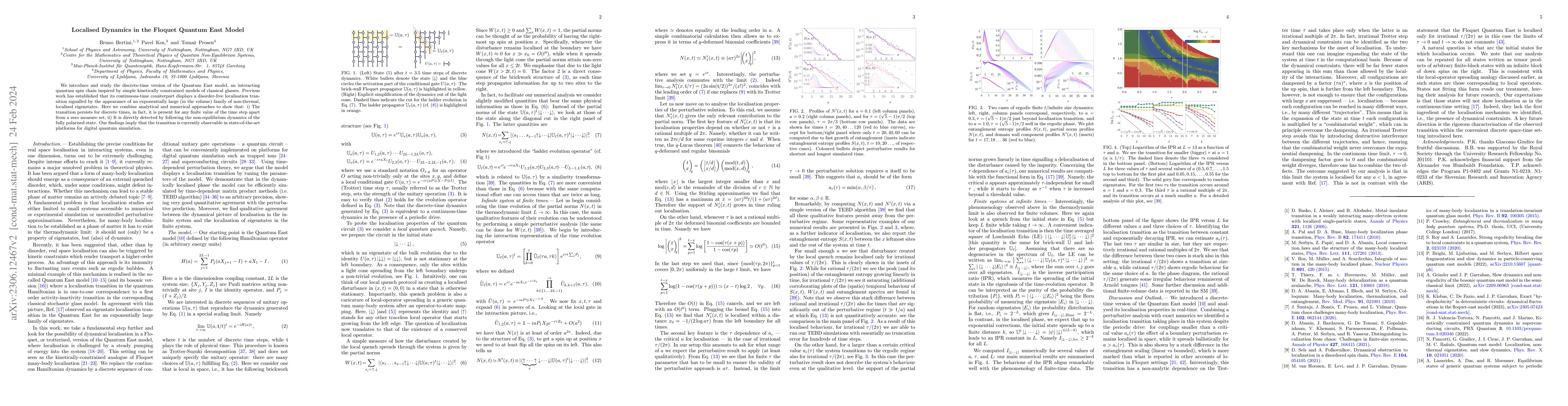 Thumbnail for Localised Dynamics in the Floquet Quantum East Model