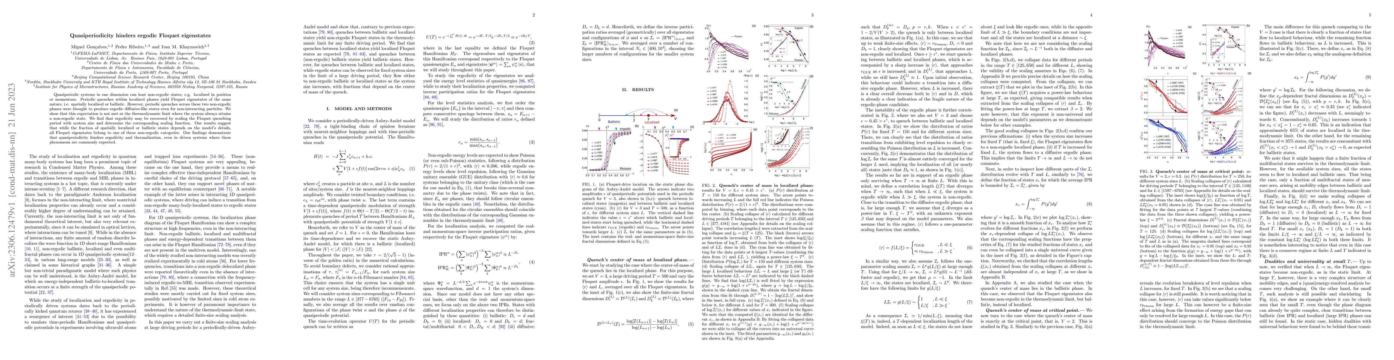 Thumbnail for Quasiperiodicity hinders ergodic Floquet eigenstates