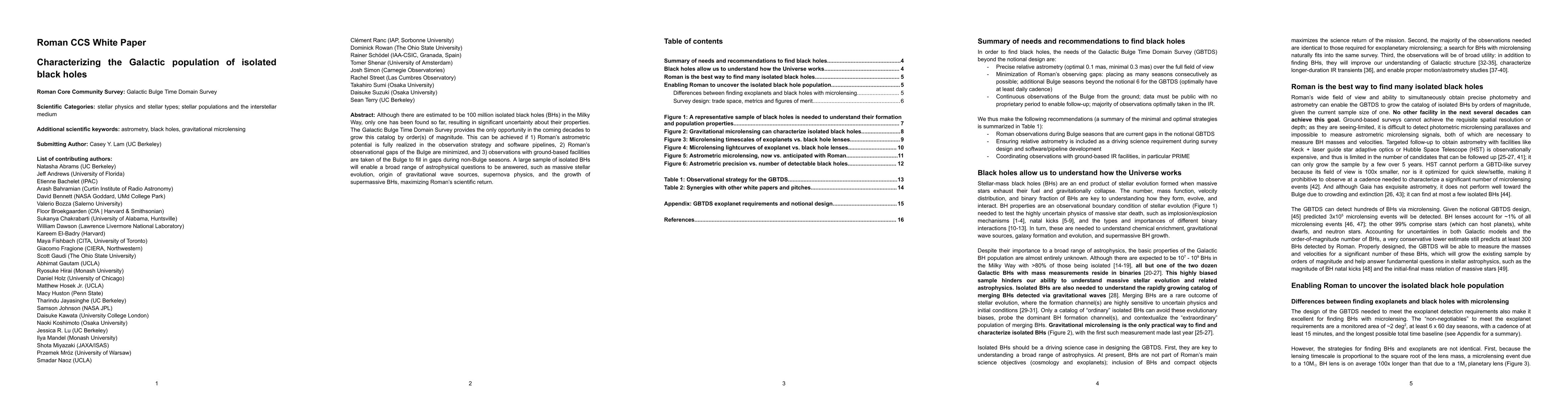 Thumbnail for Roman CCS White Paper: Characterizing the Galactic population of
  isolated black holes