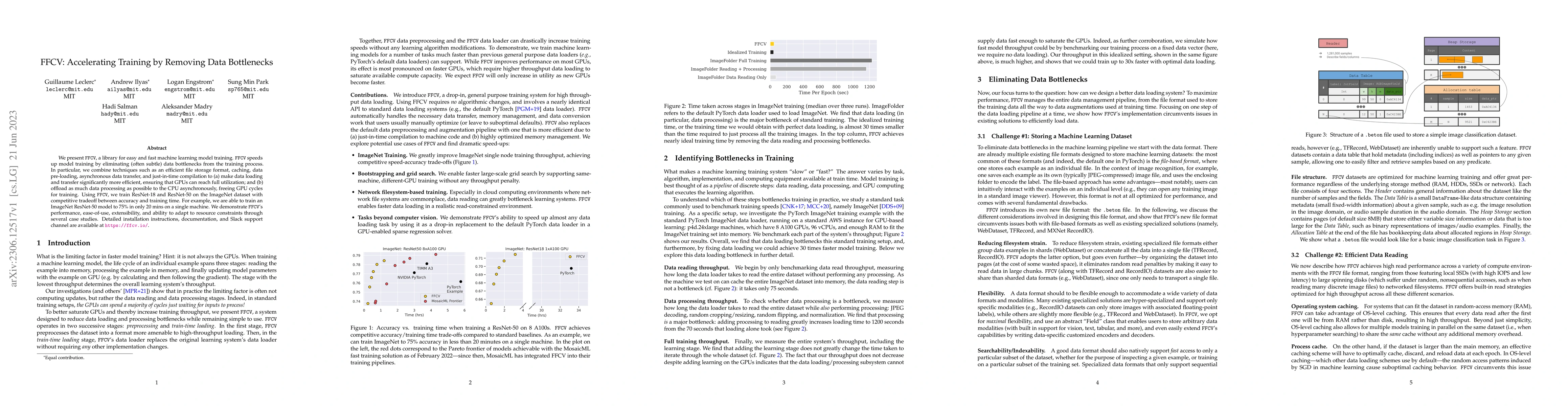 Thumbnail for FFCV: Accelerating Training by Removing Data Bottlenecks