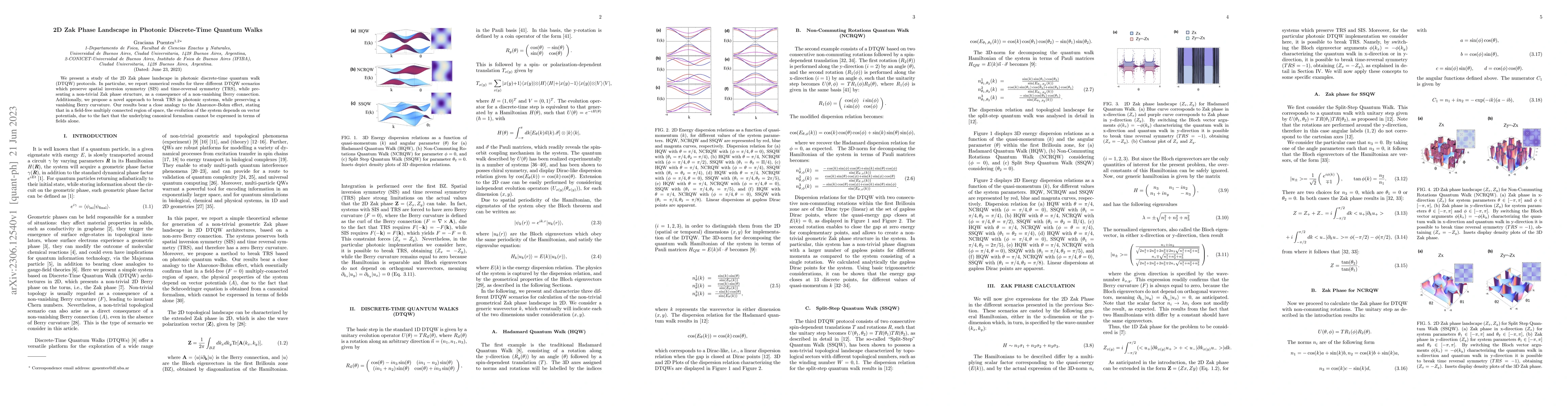 Thumbnail for 2D Zak Phase Landscape in Photonic Discrete-Time Quantum Walks