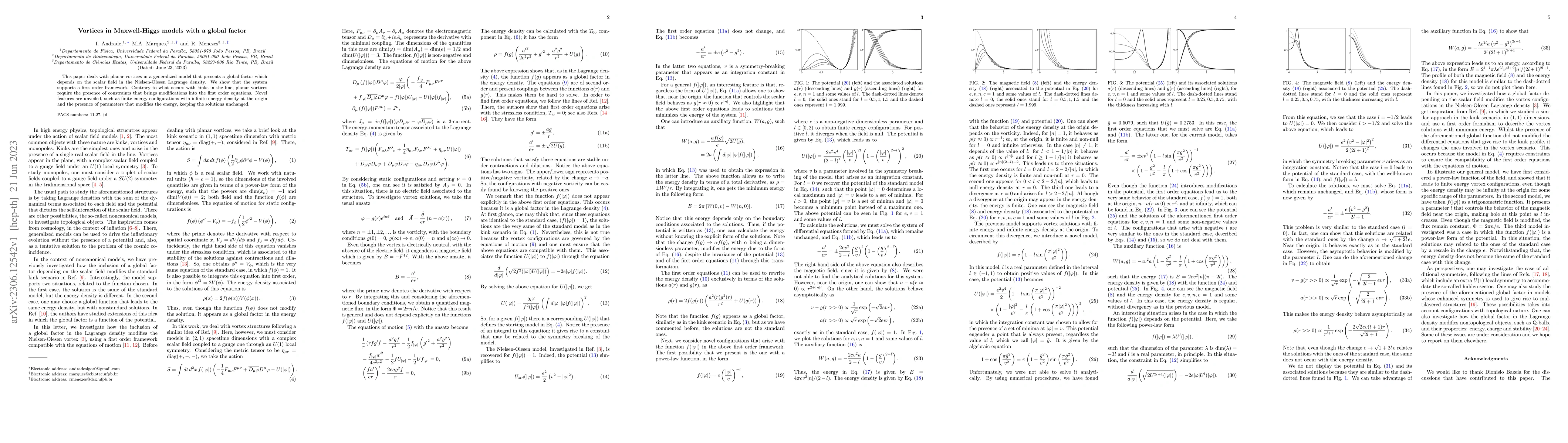 Thumbnail for Vortices in Maxwell-Higgs models with a global factor