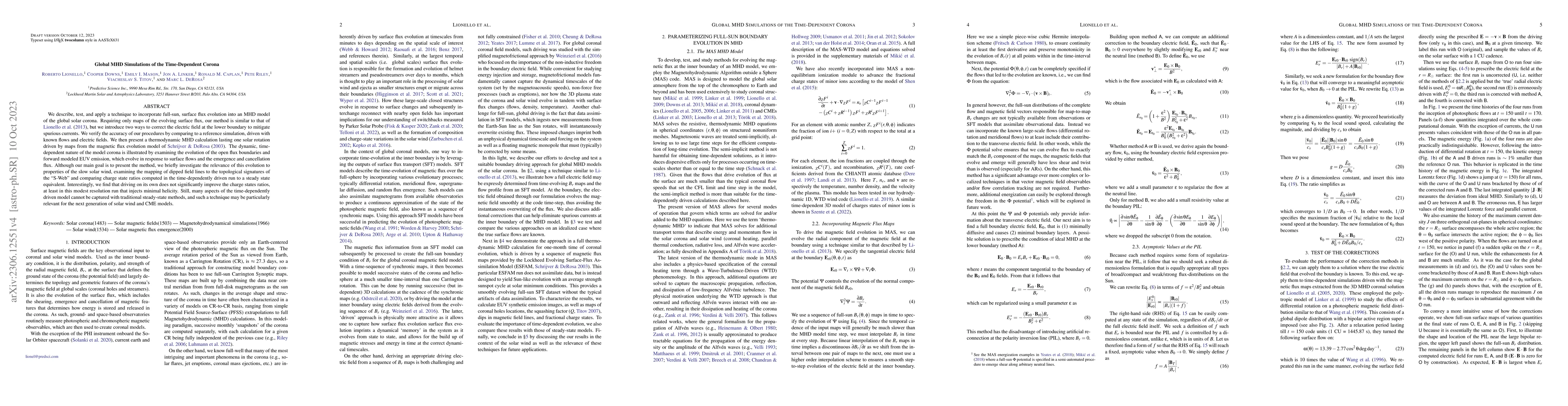 Thumbnail for Global MHD Simulations of the Time-Dependent Corona