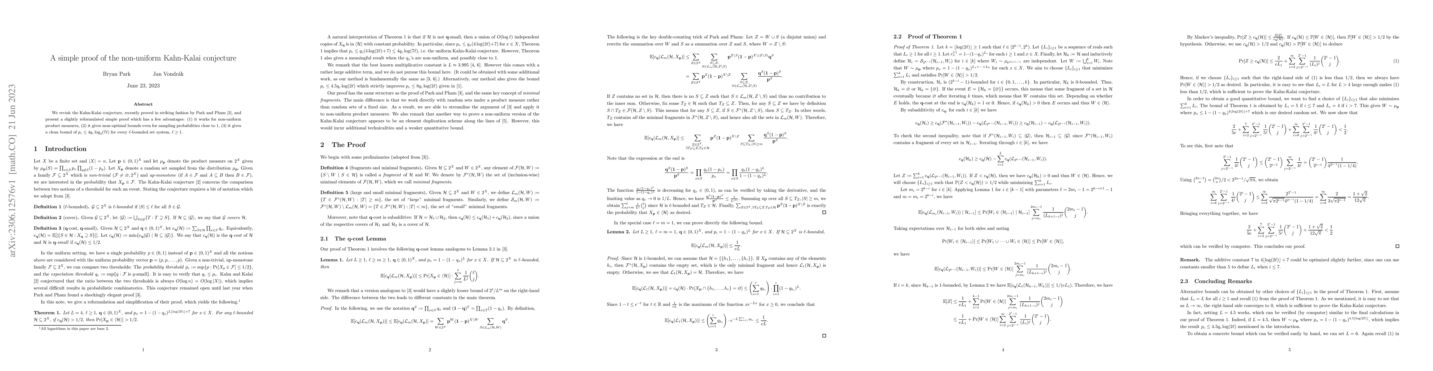 Thumbnail for A simple proof of the non-uniform Kahn-Kalai conjecture