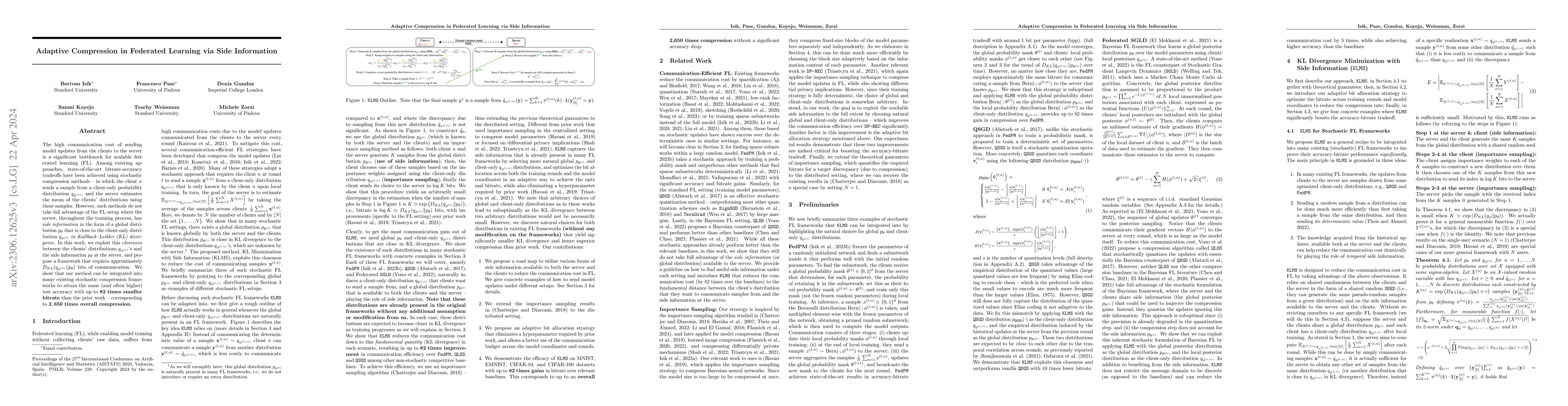 Thumbnail for Adaptive Compression in Federated Learning via Side Information