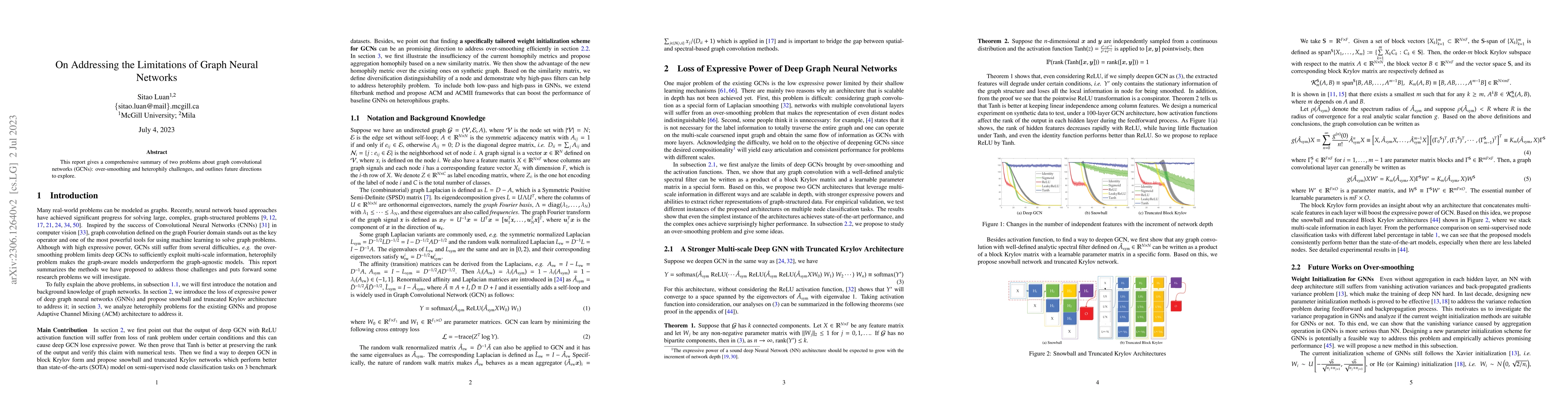 Thumbnail for On Addressing the Limitations of Graph Neural Networks