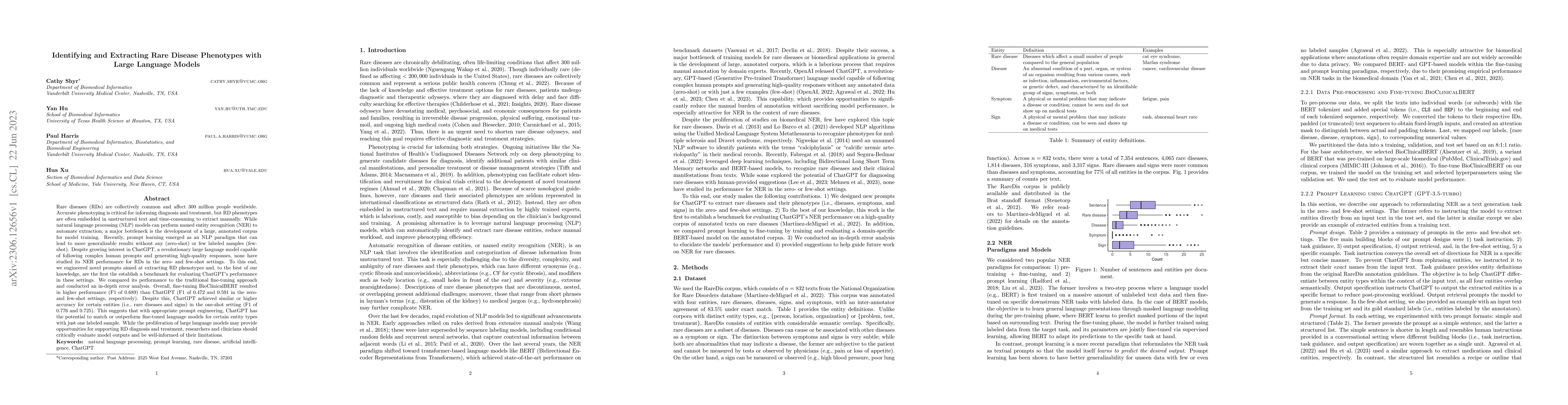 Thumbnail for Identifying and Extracting Rare Disease Phenotypes with Large Language
  Models