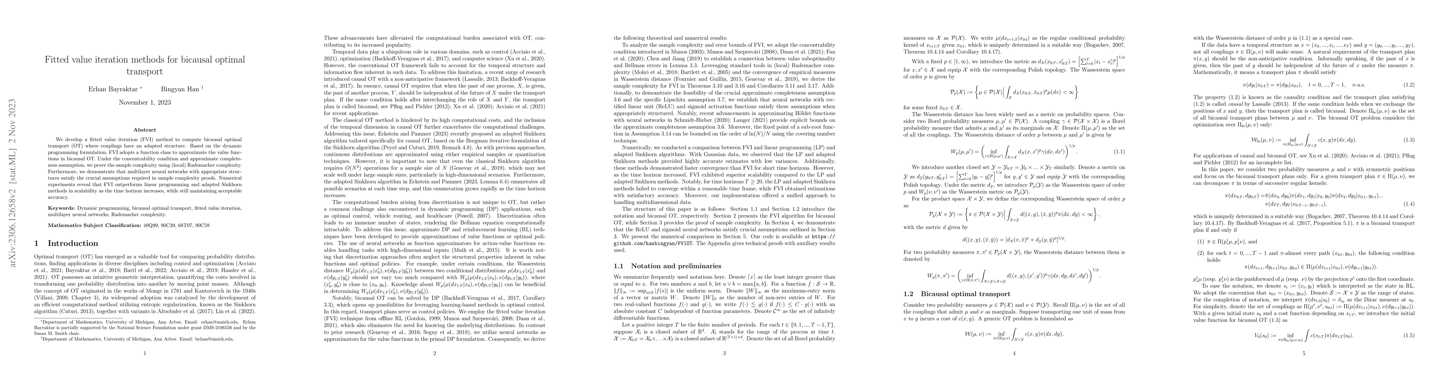 Thumbnail for Fitted Value Iteration Methods for Bicausal Optimal Transport