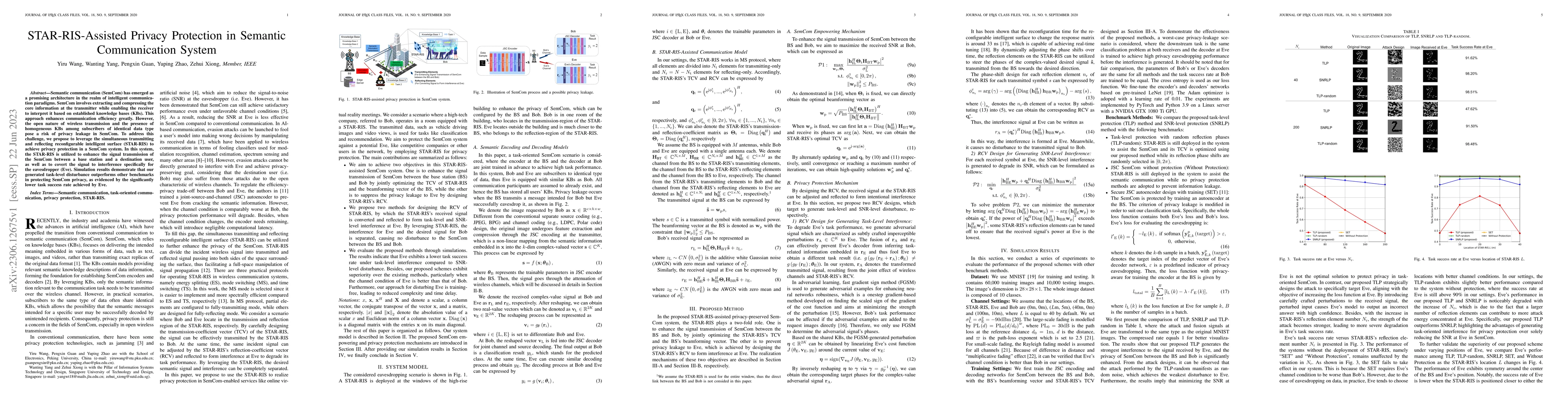 Thumbnail for STAR-RIS-Assisted Privacy Protection in Semantic Communication System