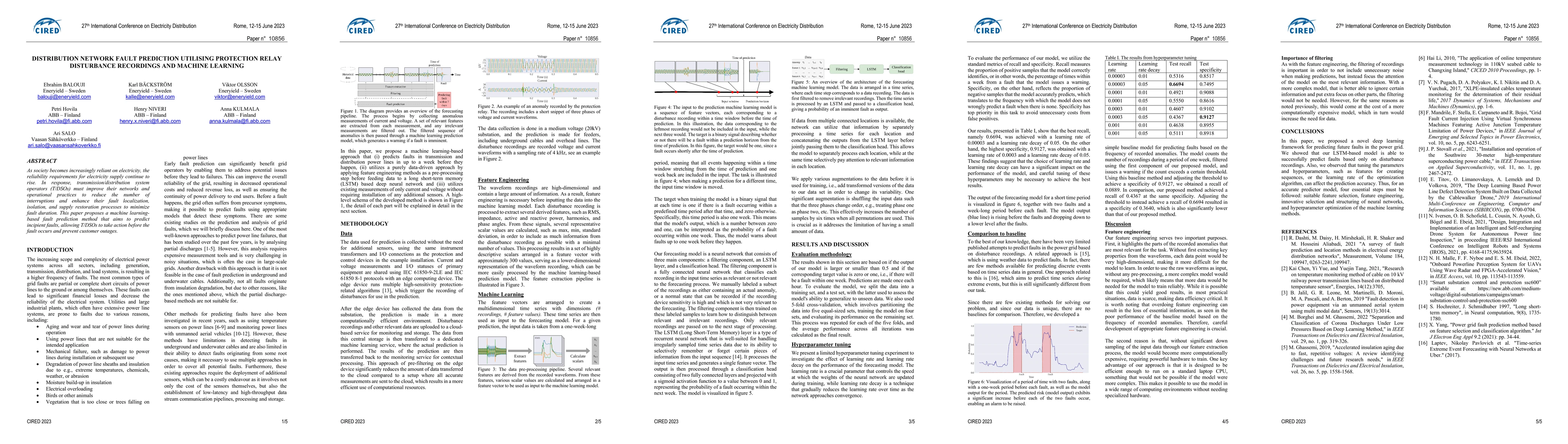 Thumbnail for Distribution Network Fault Prediction Utilising Protection Relay
  Disturbance Recordings And Machine Learning