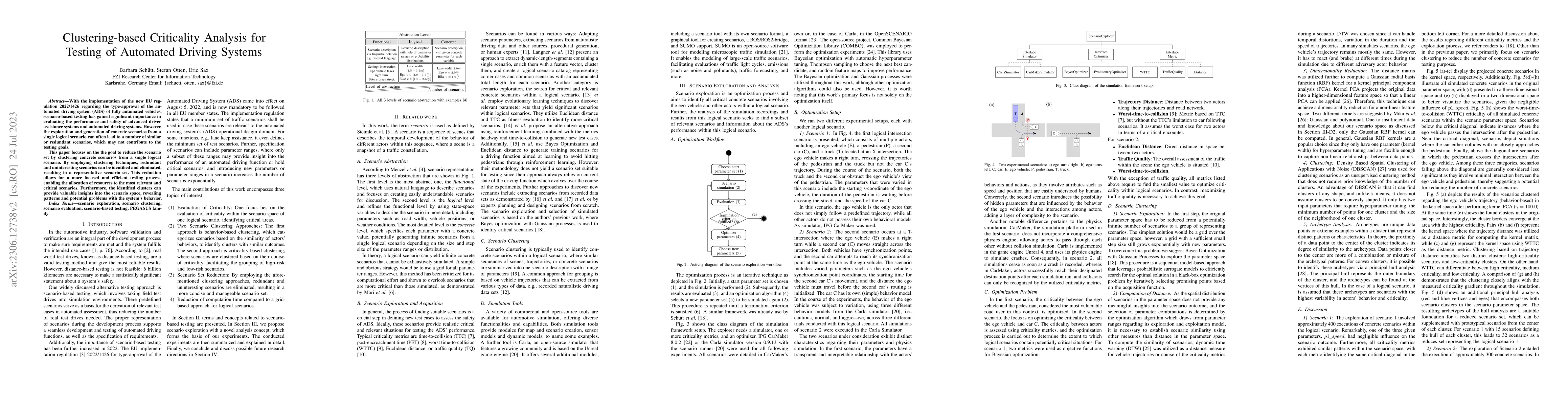 Thumbnail for Clustering-based Criticality Analysis for Testing of Automated Driving
  Systems