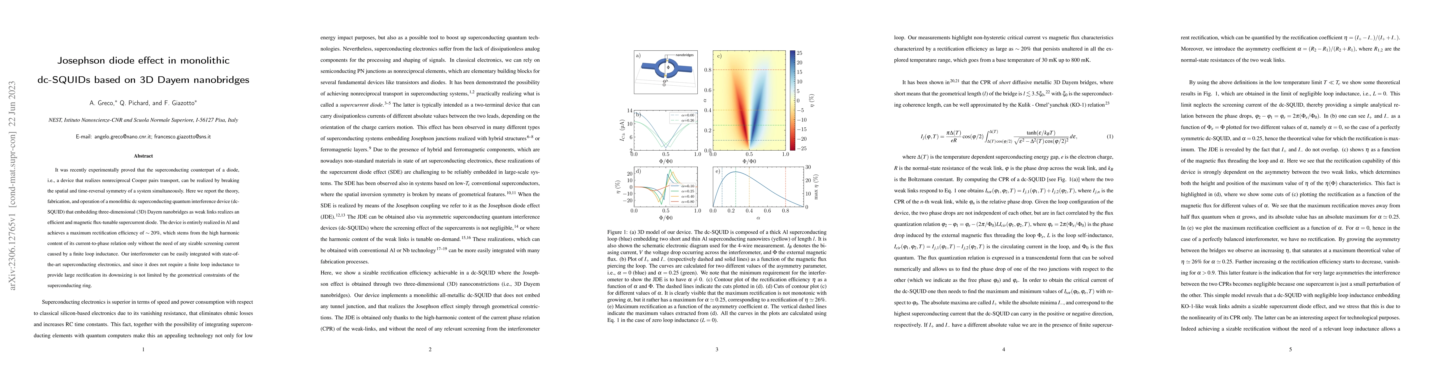 Thumbnail for Josephson diode effect in monolithic dc-SQUIDs based on 3D Dayem
  nanobridges