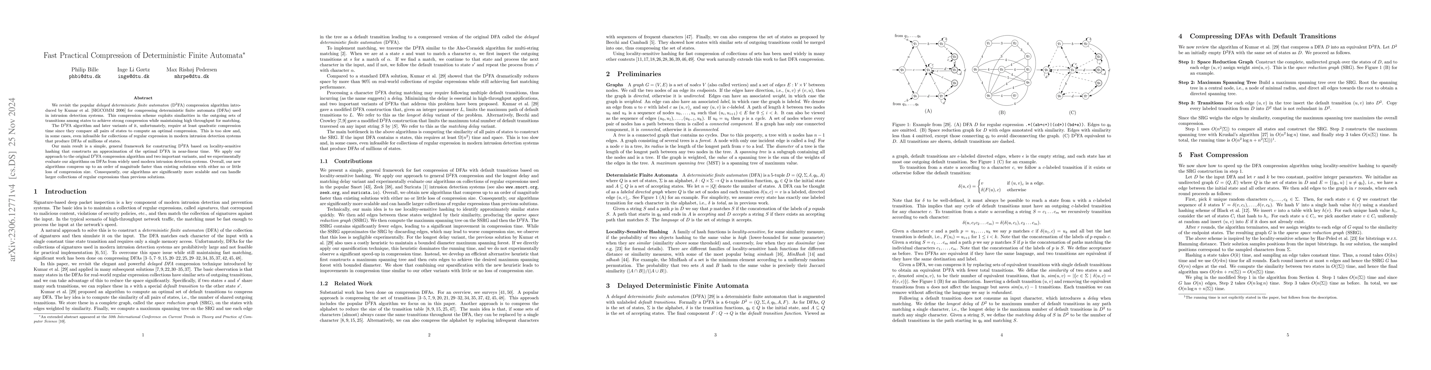 Thumbnail for Fast Compression of Deterministic Finite Automata