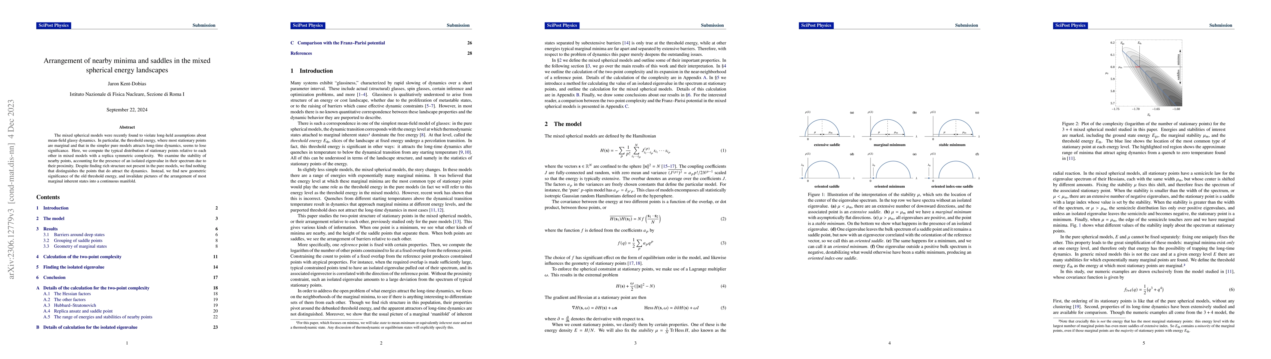 Thumbnail for Arrangement of nearby minima and saddles in the mixed spherical energy
  landscapes