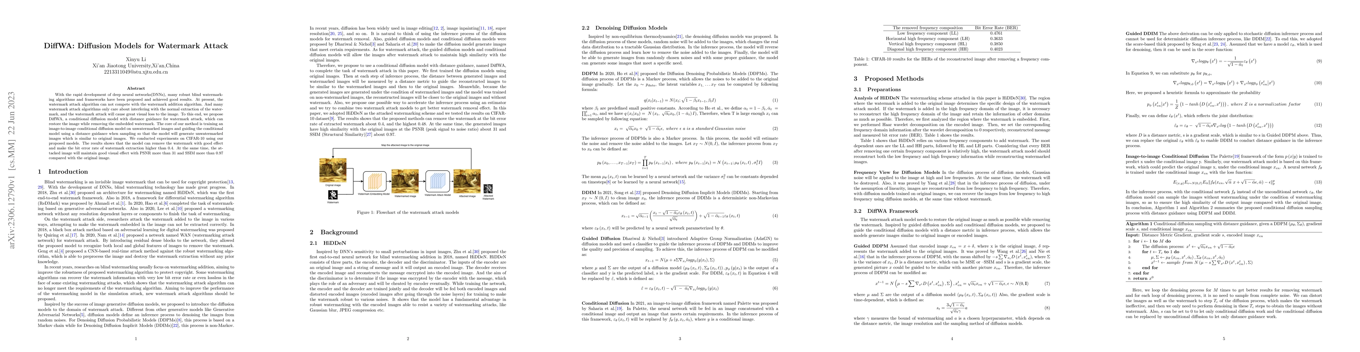 Thumbnail for DiffWA: Diffusion Models for Watermark Attack
