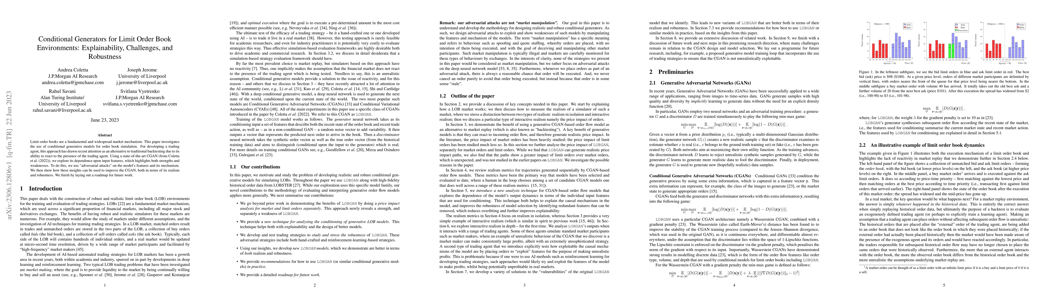 Thumbnail for Conditional Generators for Limit Order Book Environments:
  Explainability, Challenges, and Robustness