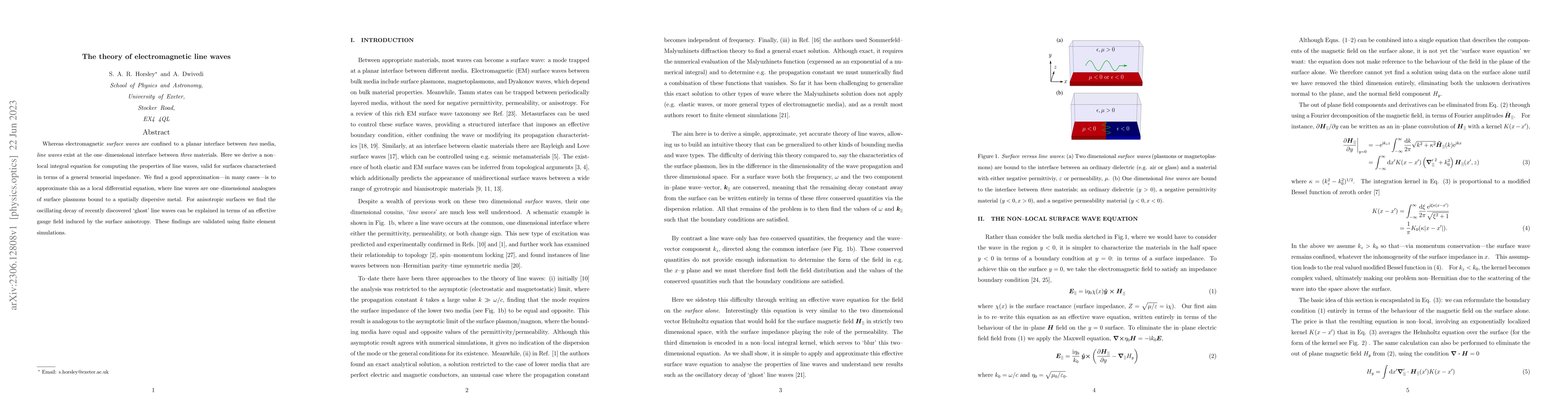 Thumbnail for The theory of electromagnetic line waves