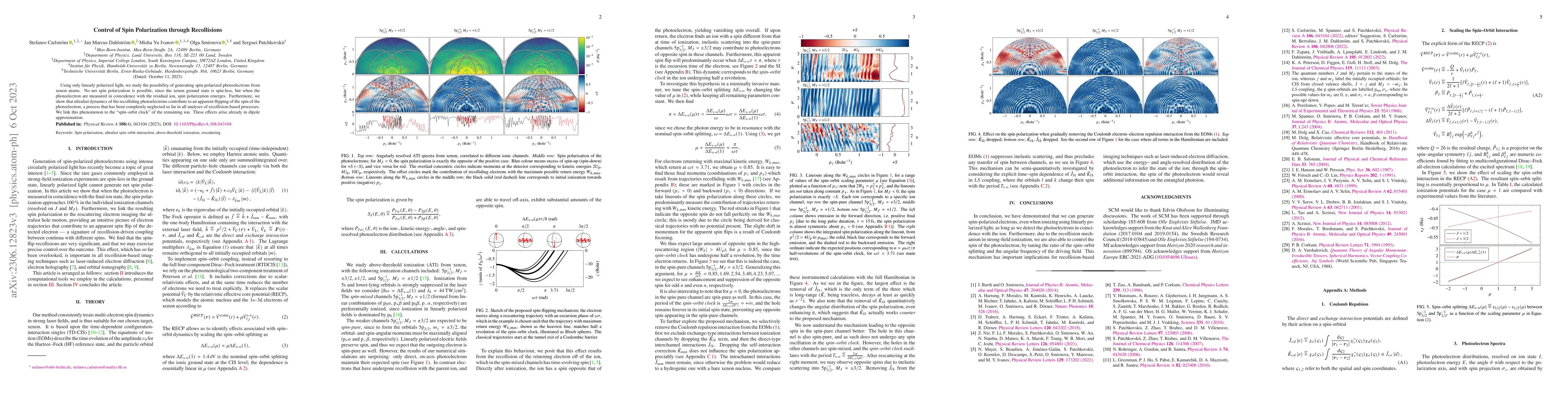 Thumbnail for Control of Spin Polarization through Recollisions