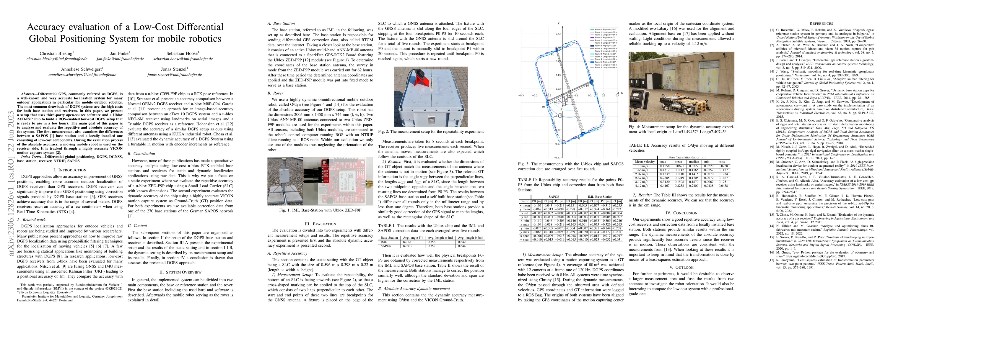 Thumbnail for Accuracy evaluation of a Low-Cost Differential Global Positioning System
  for mobile robotics