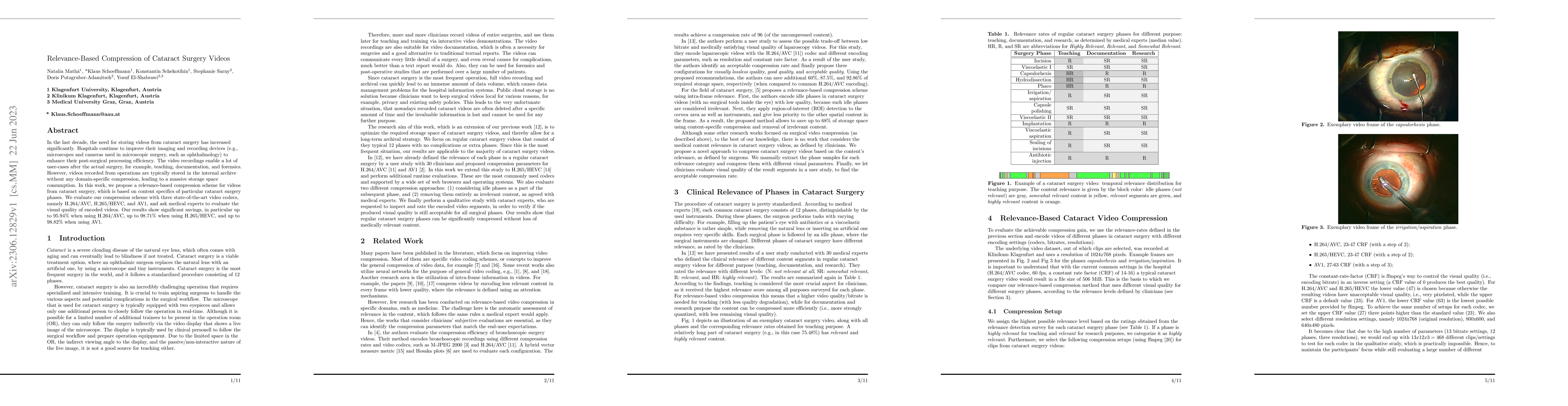 Thumbnail for Relevance-Based Compression of Cataract Surgery Videos