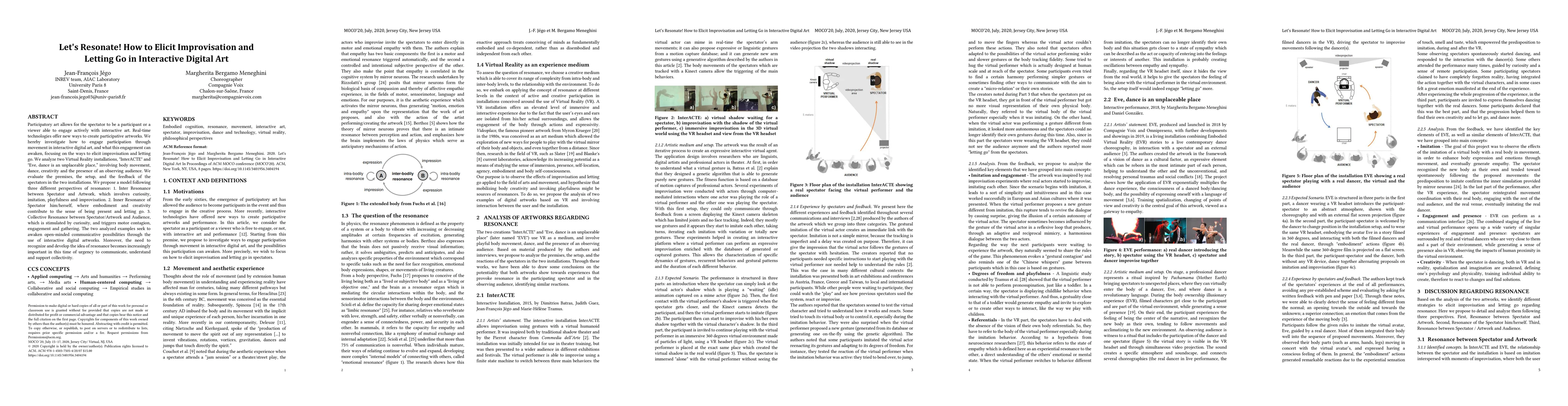 Thumbnail for Let's Resonate! How to Elicit Improvisation and Letting Go in
  Interactive Digital Art