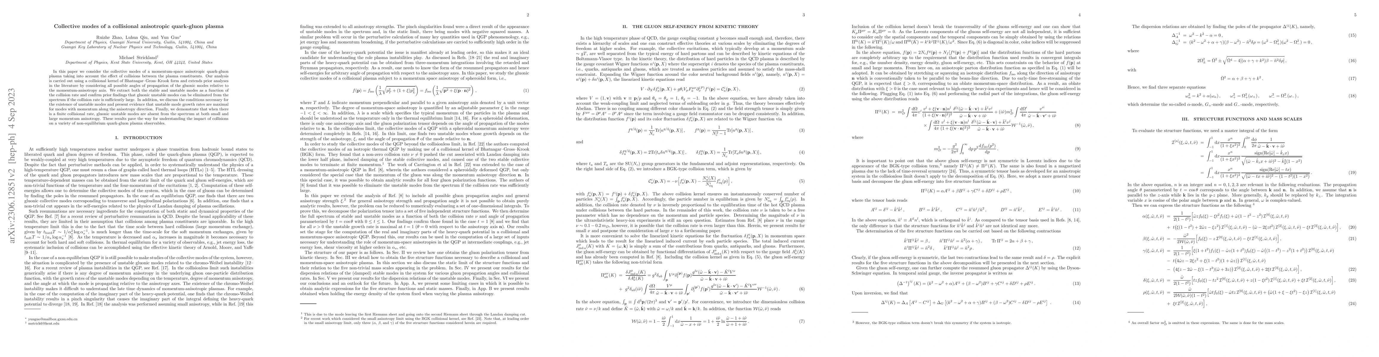Thumbnail for Collective modes of a collisional anisotropic quark-gluon plasma