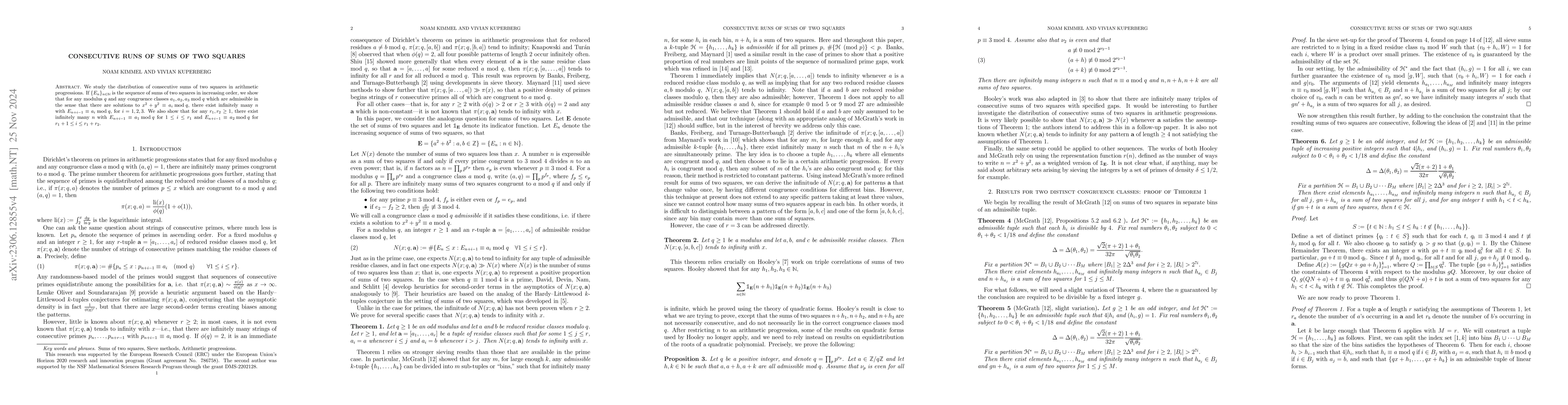 Thumbnail for Consecutive runs of sums of two squares