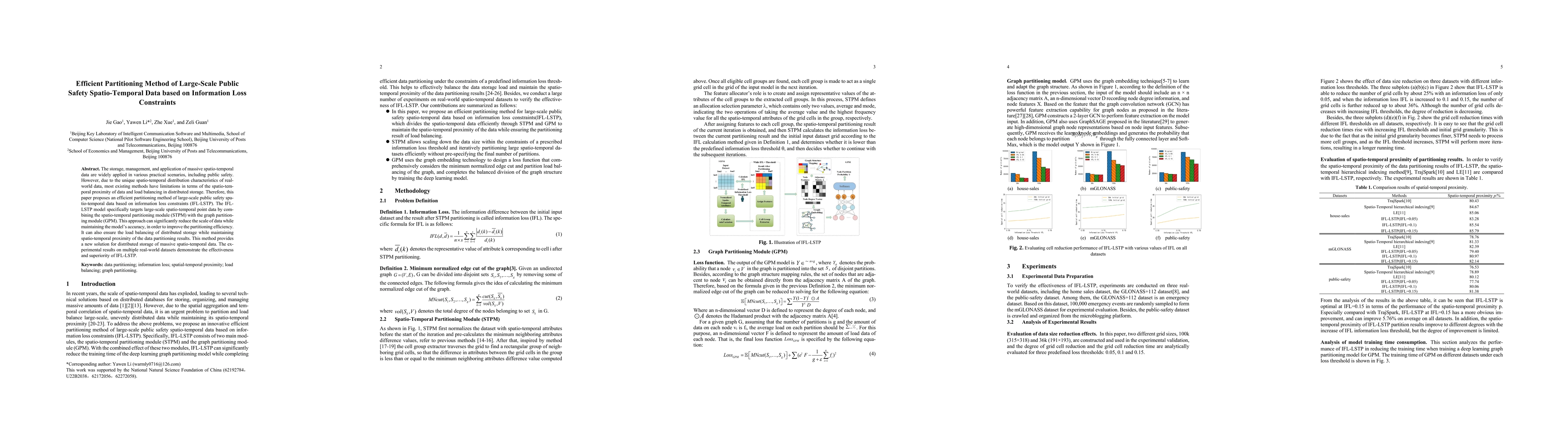Thumbnail for Efficient Partitioning Method of Large-Scale Public Safety
  Spatio-Temporal Data based on Information Loss Constraints