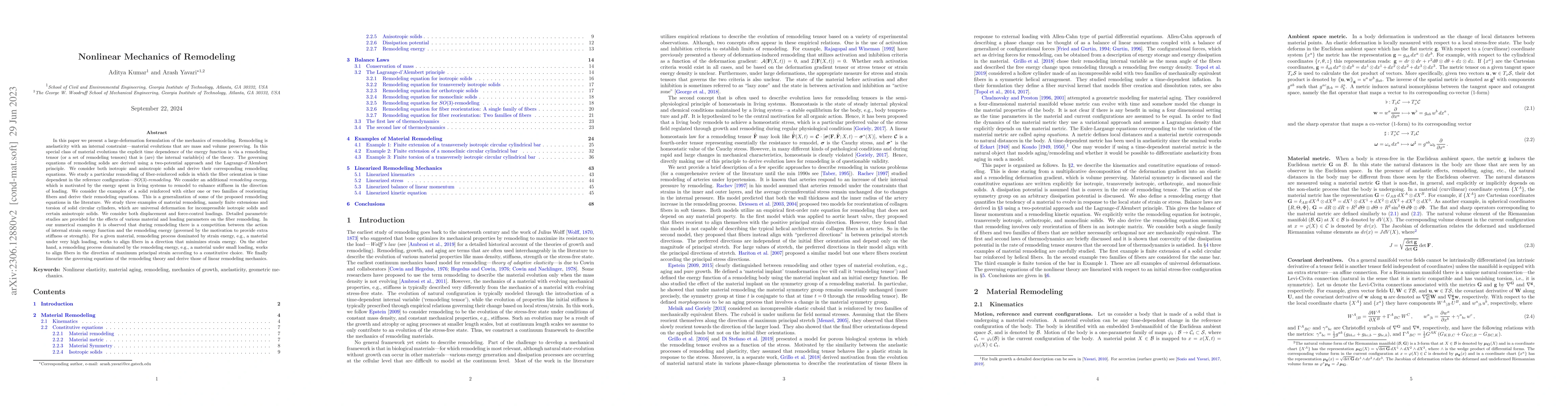 Thumbnail for Nonlinear Mechanics of Remodeling
