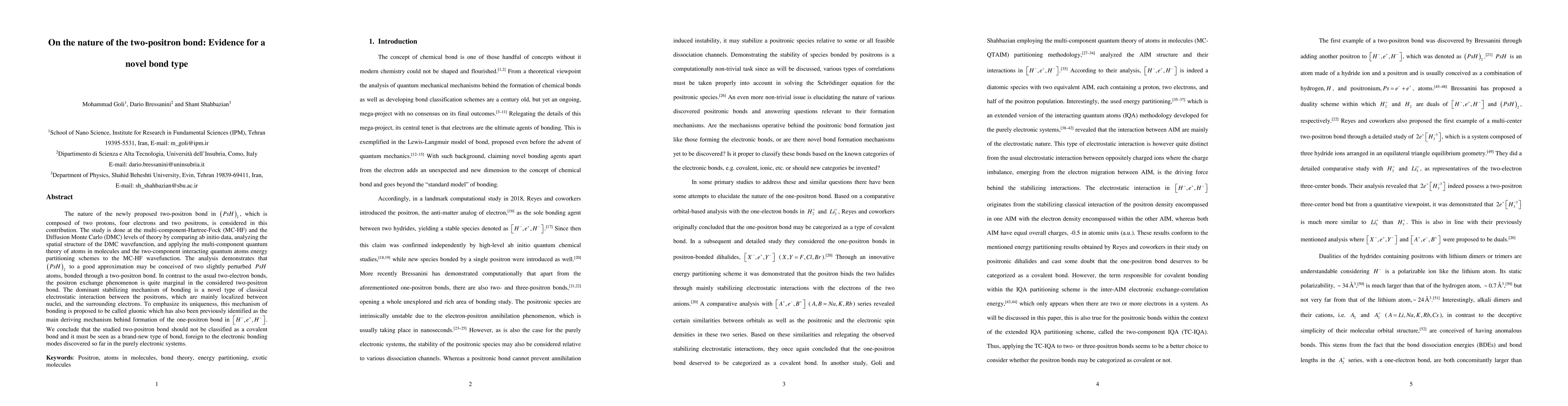Thumbnail for On the nature of the two-positron bond: Evidence for a novel bond type