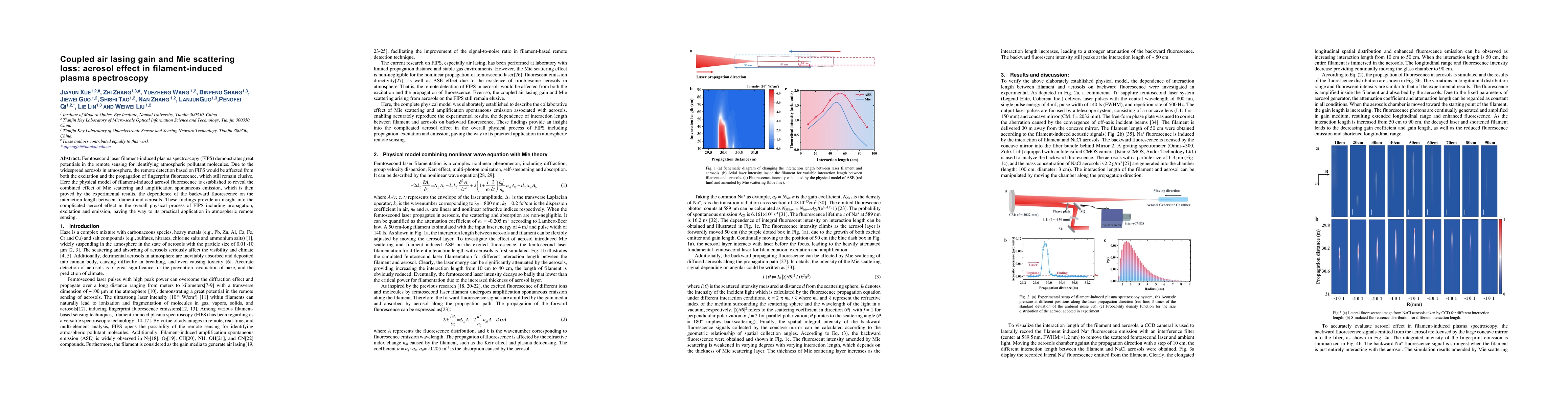 Thumbnail for Coupled air lasing gain and Mie scattering loss: aerosol effect in
  filament-induced plasma spectroscopy