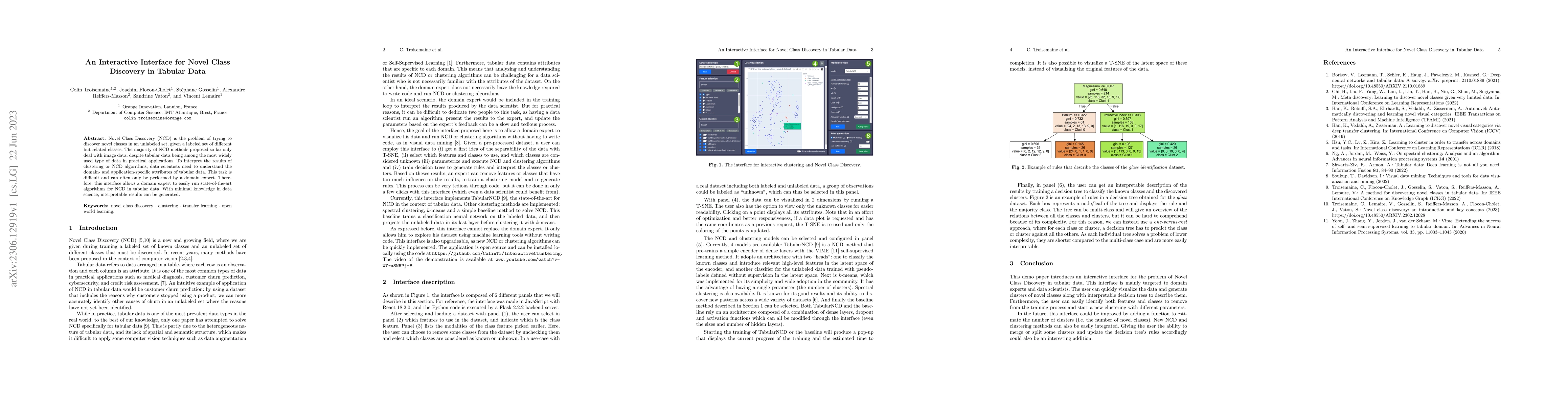 Thumbnail for An Interactive Interface for Novel Class Discovery in Tabular Data