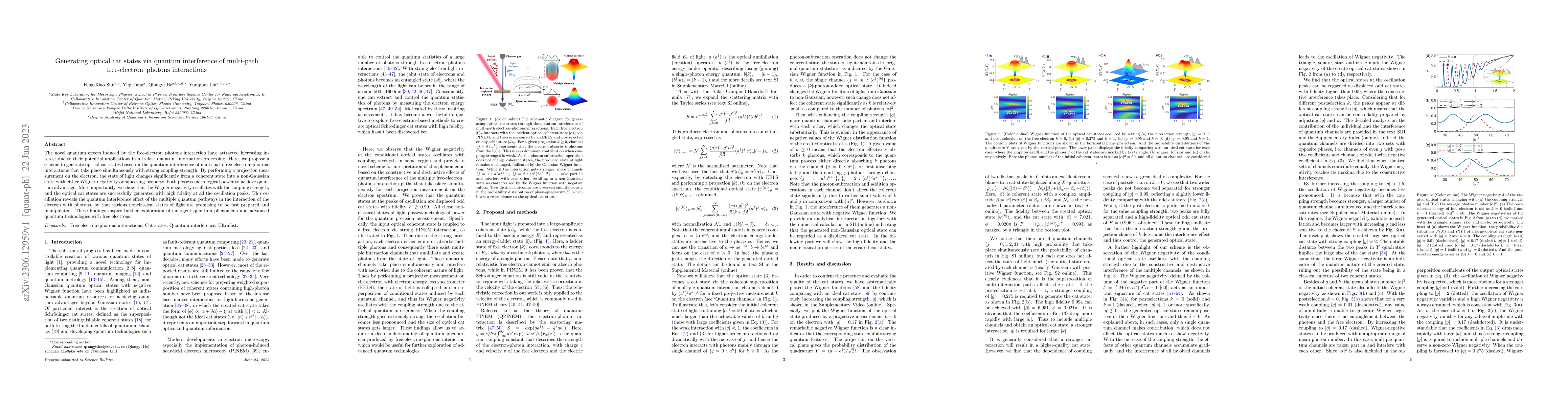 Thumbnail for Generating optical cat states via quantum interference of multi-path
  free-electron-photons interactions