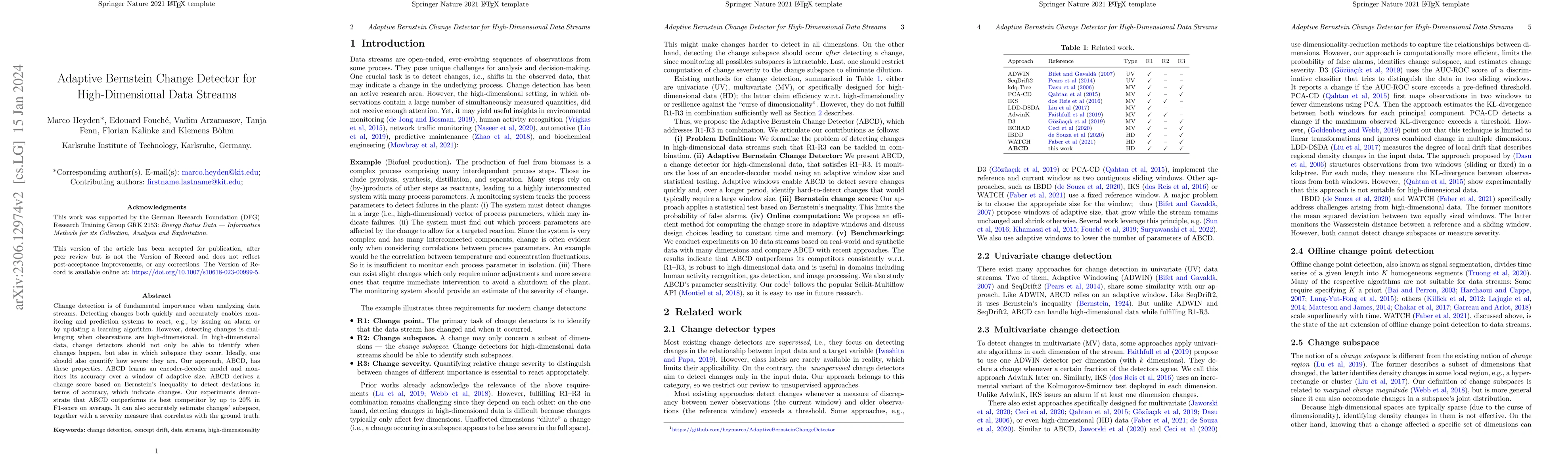 Thumbnail for Adaptive Bernstein Change Detector for High-Dimensional Data Streams