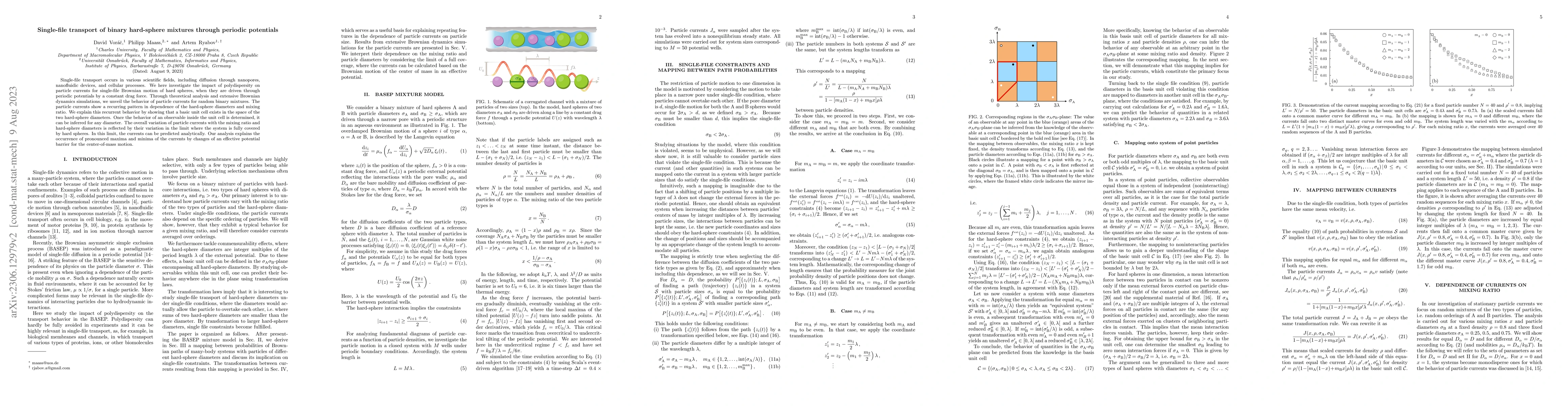 Thumbnail for Single-file transport of binary hard-sphere mixtures through periodic
  potentials