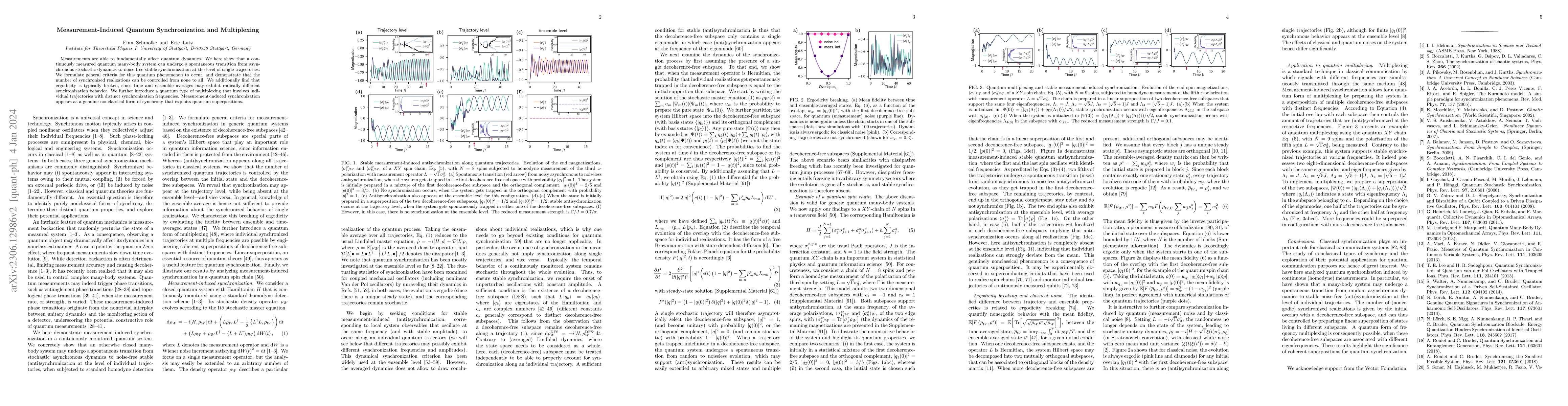 Thumbnail for Measurement-Induced Quantum Synchronization and Multiplexing
