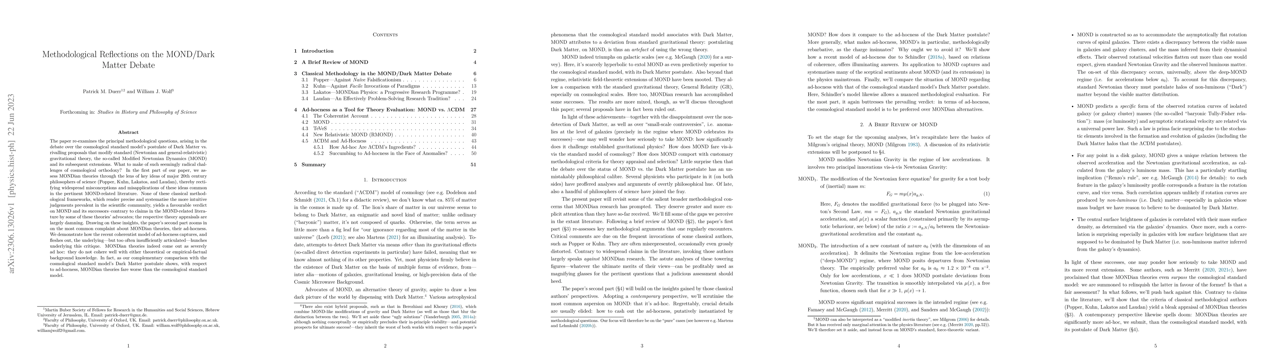 Thumbnail for Methodological Reflections on the MOND/Dark Matter Debate