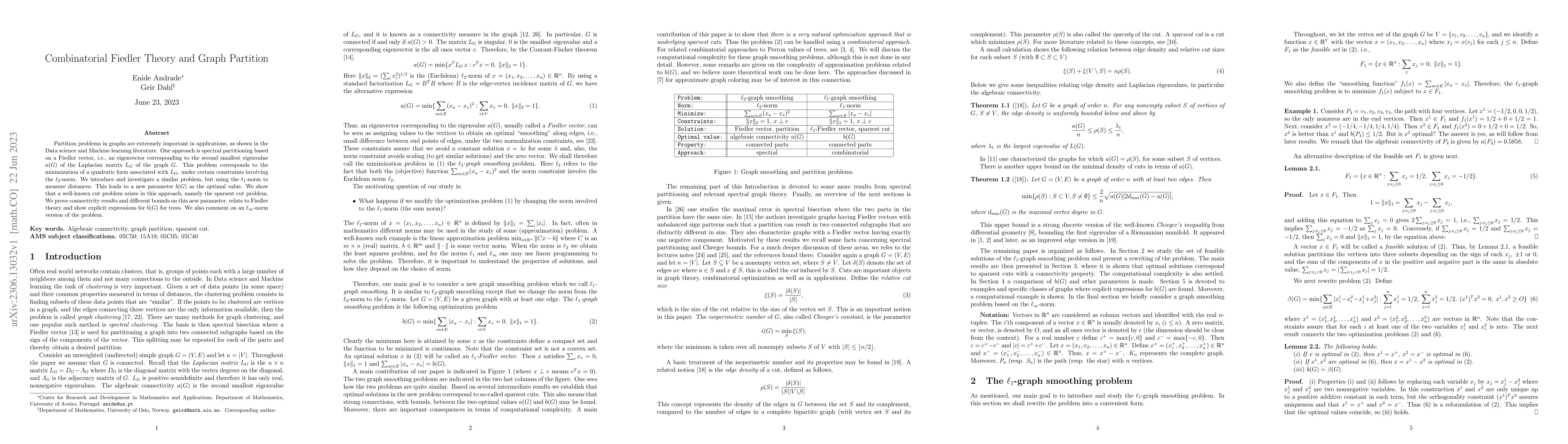 Thumbnail for Combinatorial Fiedler Theory and Graph Partition
