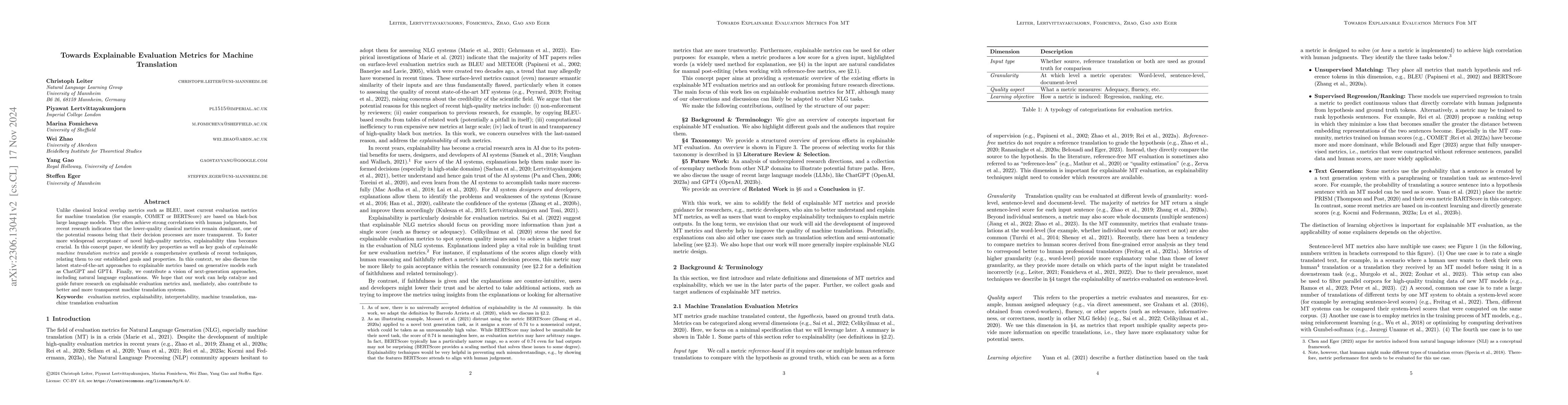 Thumbnail for Towards Explainable Evaluation Metrics for Machine Translation