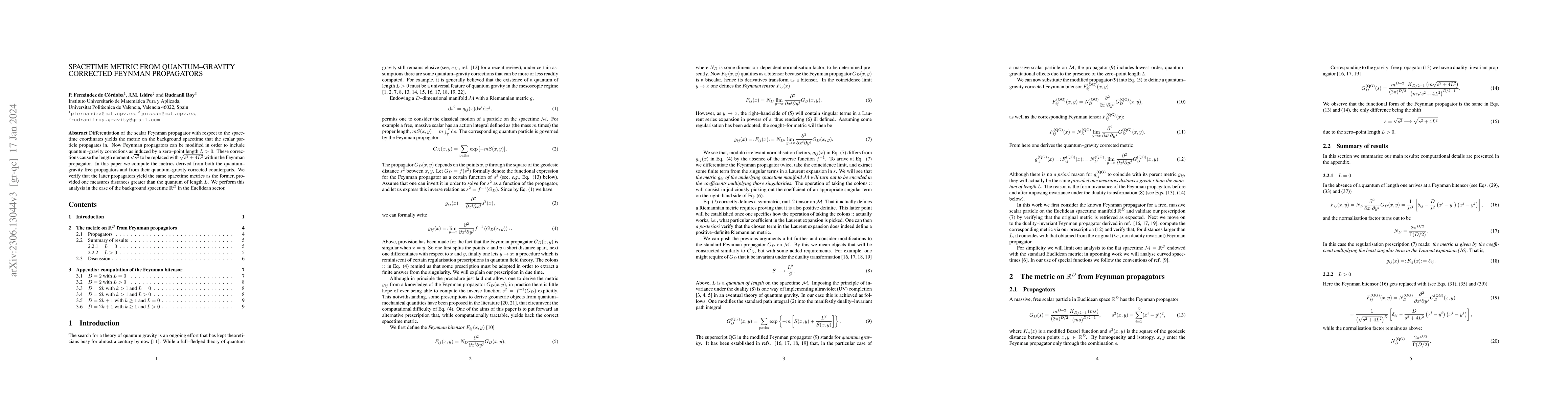 Thumbnail for Spacetime metric from quantum-gravity corrected Feynman propagators