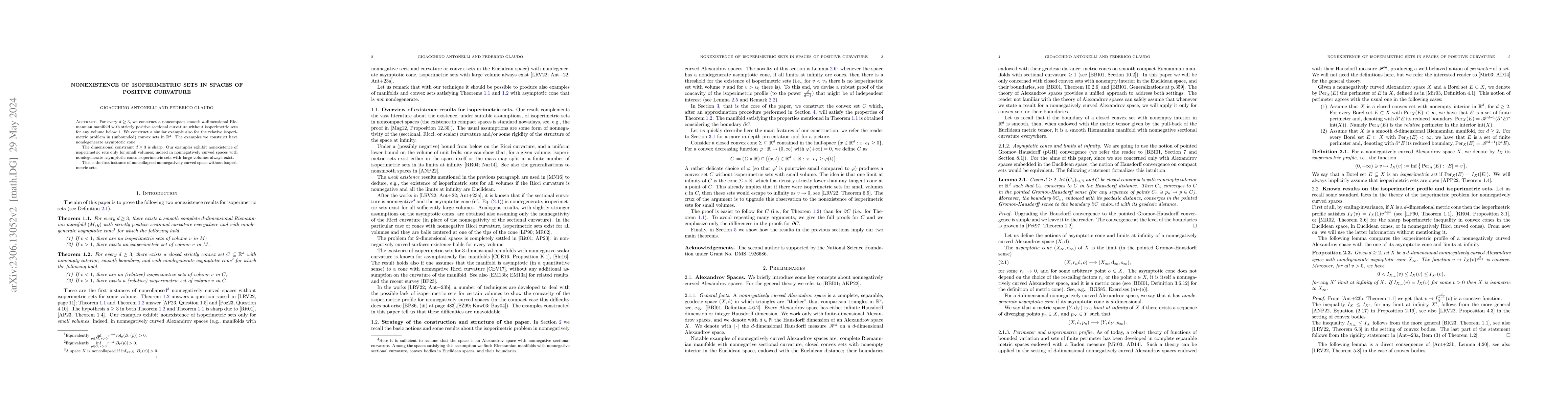 Thumbnail for Nonexistence of isoperimetric sets in spaces of positive curvature