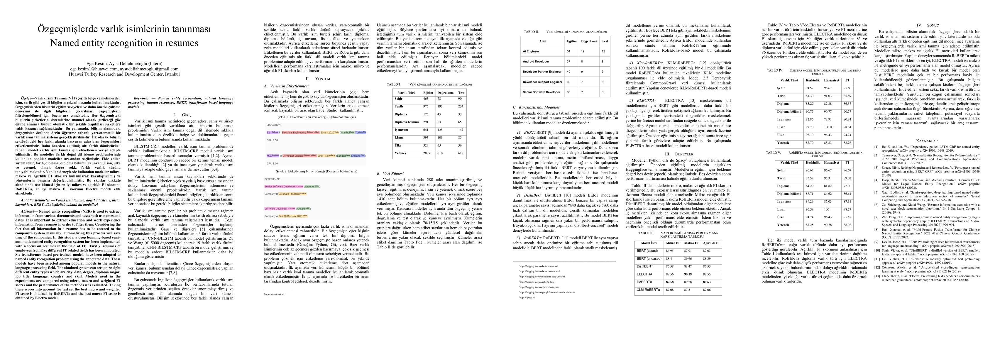Thumbnail for Named entity recognition in resumes
